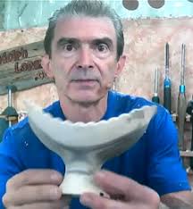 Carolina Mountain Woodturners Deco Rim Vase with Feet