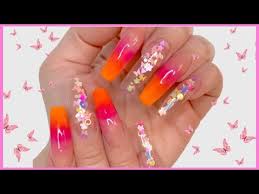 Fall Marble Gold Foil Leaf Acrylic Nails Tutorial Youtube Lisa frank fades, sunset skies, glitter gradients, and more.