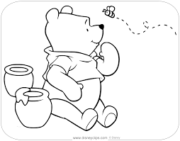 Many are probably available at your. Winnie The Pooh With Bees Coloring Pages Disneyclips Com