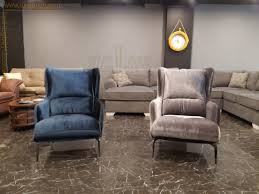 gondol berjer tekli koltuk kadife fume lacivert luks berjer koltuk allse mobilya koltuk