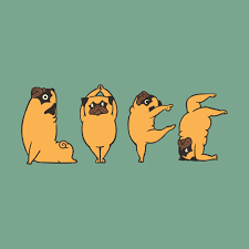 Yoga Life In 2020 Pug Art Cute Drawings Funny Drawings