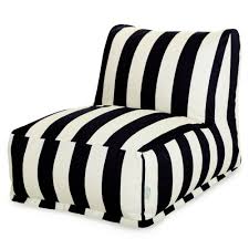 Black And White Striped Outdoor Cushions Walmart Patio Garden In 2020 Striped Chair Bean Bag Chair Home Goods