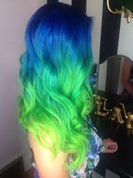 For best results we recommend lightening hair to. Neon Style Colorful Hair Dye Ideas Green Hair Ombre Aqua Hair Color Blue Green Hair