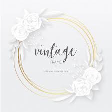 Viera tondo è di circa 12 x 12 (30 x 30 cm) border design è di circa 12 x 2,5 (30 x. Elegante Cornice Vintage Con Fiori Bianchi Papercut Vettore Gratis