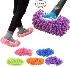 5 Pairs 10 Pcs Washable Dust Mop Slippers Shoes Cover Soft Washable Reusable Microfiber Cleaning Mop Slippers Floor Dus Clean Microfiber Cleaning Mops Dust Mop