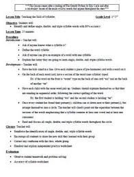 Eric Carle Author Study Syllable Lesson Plan And Materials Author Studies Eric Carle How To Plan