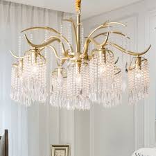 Unique Deer Antler Ceiling Pendant Lights Modern Crystal And Metal 3 7 Heads Lighting Fixture For Dining Room Takeluckhome Com