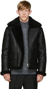 Acne Studios Black Ian Shearling Jacket Mens Shearling Jacket Shearling Jacket Winter Outfits Men