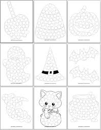 Do you know that painting coloring page can help to build motor skills of. 9 Free Halloween Dot Marker Printables No Prep Fun For Tots Preschoolers The Artisan Life