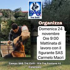 Sas Tre Colli A lavoro con il nostro responsabile d'addestramento Carmelo  Macrì