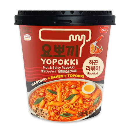 yopokki ramen + topokki hot & spicy