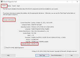 How To Find Out What Version Of Directx You Have Installed