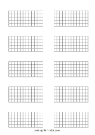 Printable Blank Guitar Neck Diagrams Chord Scale Charts