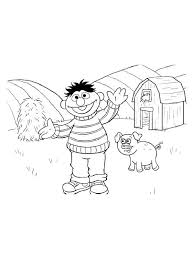 Boerderij kleurplaat fantastisch boerderij kleurplaten eenvoudig. Kleurplaat Ernie Op De Boerderij Leukekleurplaten Nl