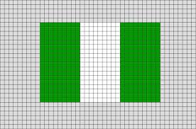 Flag Of Nigeria Pixel Art Pixel Art Pixel Beads Flag