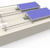 China Concrete flat roof steel ballasted solar mounting ...