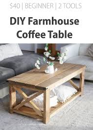 Wooden edison bulb table lamp. Farmhouse Coffee Table Beginner Under 40 Diy Farmhouse Coffee Table Diy Furniture Plans Coffee Table Farmhouse