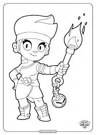 Brawl Stars Amber Coloring Pages Star Coloring Pages Coloring Pages Ladybug Coloring Page