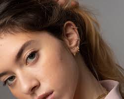 Beaded Hoop Earrings, Minimalist Gold Hoops, Dainty Hoops, Tiny Gold Hoops,  Small Hoops, Sterling Silver Hoop Earrings, Minimalist Jewelry