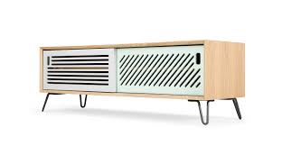 Pointillee Mediameubel Essen En Grijstinten Media Unit Retro Tv Stand Made Com