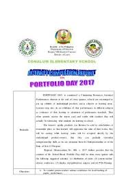 Portfolio Day Acr Activity Completion Report And Narrative Report Mission Statement Examples College Signing Day Parents As Teachers