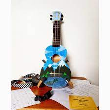 Lake Monster 21 Inch Soprano Ukulele Hand Painted Custom Etsy Hand Painted Painted Ukulele Personalized Gifts For Kids