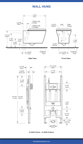 Standard bathroom dimensions, sizes, and space requirements for showers, bathtubs, toilets, sinks, vanities. Toilet Dimensions For 8 Different Toilet Sizes Diagrams Home Stratosphere