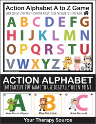 Find out how to alphabetize lists, tables and more. A To Z Action Words Free Printable Your Therapy Source