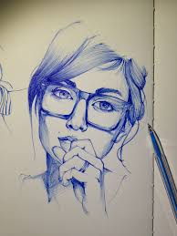 Ballpoint Portrait By Purakashi On Deviantart Art Ballpoint Pen Art Drawings