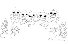 Baby shark happy birthday coloring pages. Baby Shark Coloring Pages 70 Images Free Printable