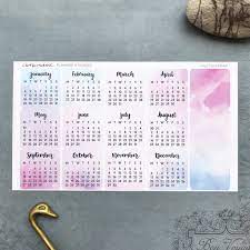 Print calendar 2021 in malaysia. 2021 Mini Calendar Artsunami Planner Bullet Journaling Stickers Shopee Malaysia