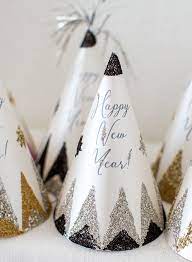 Diy New Year S Eve Party Hat With German Glass Glitter Diy New Year S Eve German Glass Glitter Party Hats