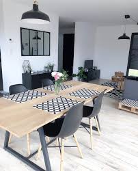 Deco Industrielle Et Scandinave Inspiration Salle A Manger Carrelage En Bois Deco Salle A Manger
