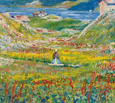 Flowery Valley Artist Giovanni Giacometti Giovanni Giacometti Giovanni Giacometti Paintings