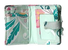 Get the lowest price on your favorite brands at poshmark. Vera Bradley Synthetic Lighten Up Rfid Small Wallet Mint Flowers Wallet Handbags Lyst