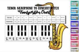 Bb To Concert Pitch Transposition Chart For Tenor Saxophone