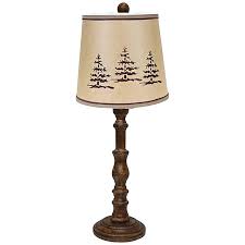 Similar to adjustable desk lamps and swing arm, clamp on desk lamps provide versatility and functionality. Townsend Wood Finish Rustic Pine Tree Table Lamp
