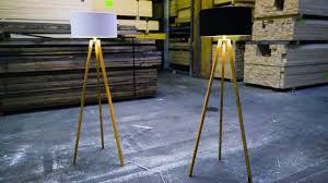 Stehlampe Aus Holz Dreibein Stehleuchte Fitz Roy Youtube
