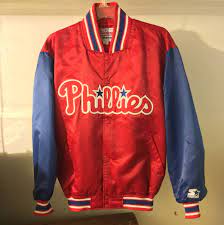 Vintage Phillies Starter Bomber Jacket 45 Great Condition Chest 26 Length 27 Sleeve 22 Depop Depopfamous Depop Philadelphia Phillies Phillies Sportswear