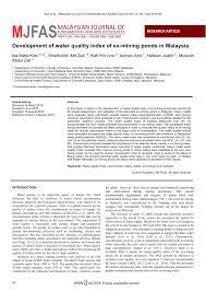 However, being the first to display groundwater quality for every city, it hopes to improve groundwater. Pdf Development Of Water Quality Index Of Ex Mining Ponds In Malaysia