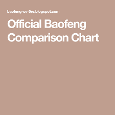 Official Baofeng Comparison Chart Amauter Radio Chart