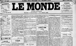 Vous pouvez ainsi retrouver l'ensemble des publications des différentes rubriques (international, politique, planète.), de m le magazine du monde et de tous les suppléments (le monde des livres. Les Principaux Quotidiens Gallica