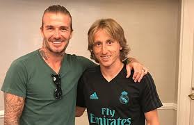 Luka modric frau luka moderić ist als spieler erfolgreich video. Uberraschungsbesuch Beckham Sorgt Fur Weiche Knie Bei Modric Kosmo