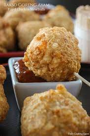 Bakso Goreng Ayam Fried Chicken Meatballs Recipe Chicken Meatballs Savory Snacks Fried Chicken