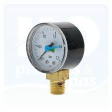 Mini Manometre De Filtre De Piscine 0 A 2 5 Bars H2o Piscines Spas