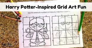 These will be just the main contours, but we should take into consideration the approximate sizes of the body and the. Free Harry Potter Inspired Grid Art Activities For Amazing Fun Rock Your Homeschool
