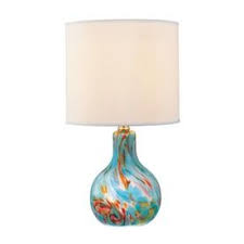 Lite Source 13 8 In Aqua Turquoise Standard 3 Way Switch Table Lamp With Fabric Shade Ls 20073aqua Eclectic Table Lamps Table Lamp Glass Accent Tables