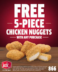 Get Free Chicken Nuggets At Jack In The Box With Any Purchase Get It Free