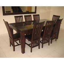 Marks and spencer greenwich extending dining room table. Teak Wood Brown 8 Seater Wooden Dining Table Set Size 6 X 3 Feet Table Size Rs 40000 Set Id 11933436633