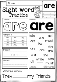 These Sight Word Practice Pages Are Great For Kindergarten And First Graders It Helps To Teach Chil Sight Words Kindergarten Word Practice Sight Word Practice